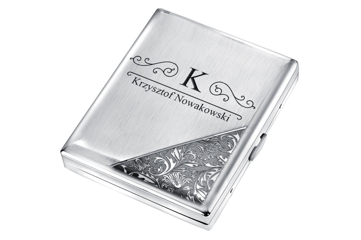 Papierośnica ze Stali z Grawerem PREMIUM – Elegancki Prezent na Święta PAR