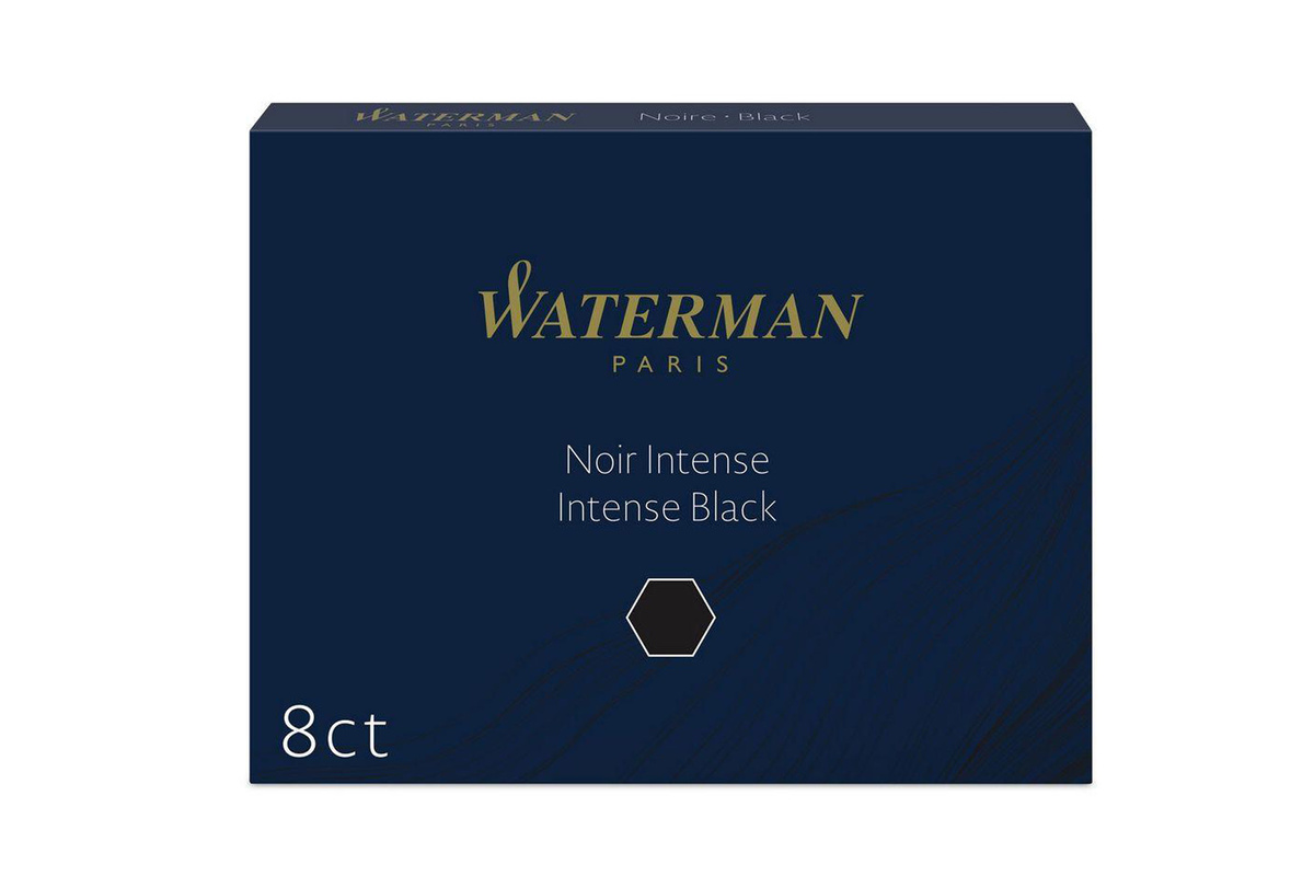 Naboje Waterman do pióra wiecznego 8szt. CZARNE Intense Black