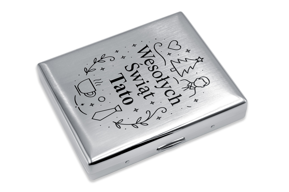 Stalowa Papierośnica Tasman z Grawerem – Prezent dla Taty Chłopaka RET