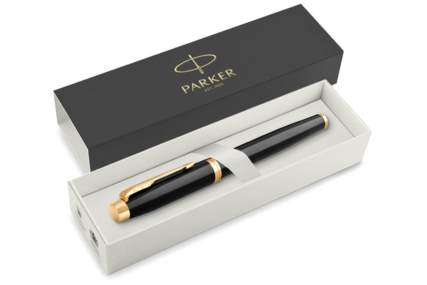 Pióro Wieczne Parker IM Czarne GT Pozłacane z Etui Black i GRAWEREM