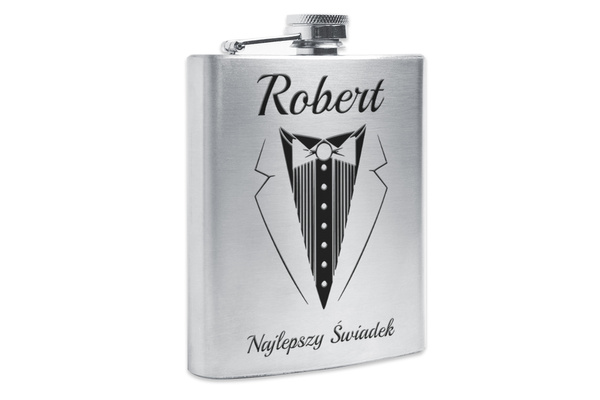 Piersiówka z GRAWEREM Stalowa 316L 240ml GRAWER Prezent dla Taty Męża