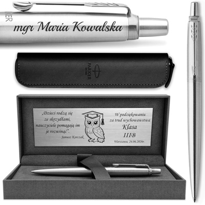 Długopis Parker Jotter CT z Etui i Grawerem Prezent dla Wychowawcy PRESTIGE