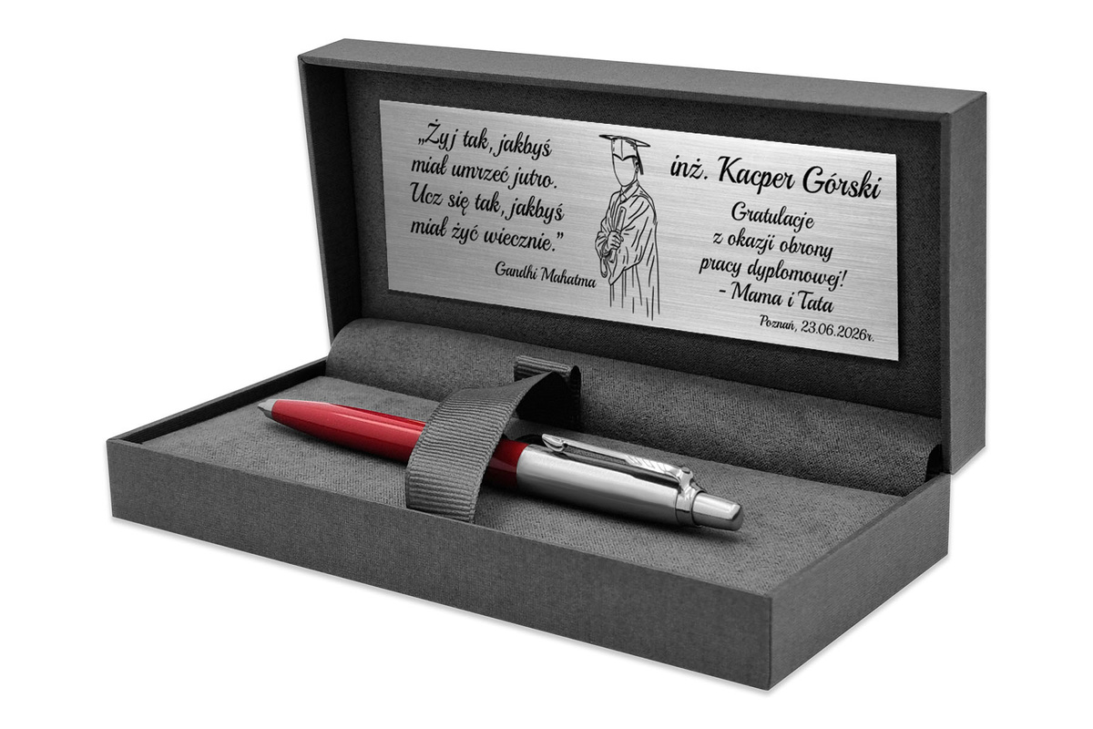 Długopis Parker Jotter 60 Czerwony z ETUI i GRAWEREM na Prezent dla Córki