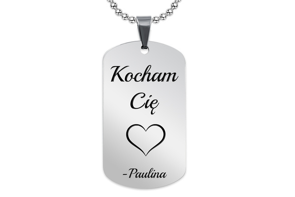 Nieśmiertelnik dla Policjanta Funkcjonariusza z GRAWEREM na Prezent Srebrny