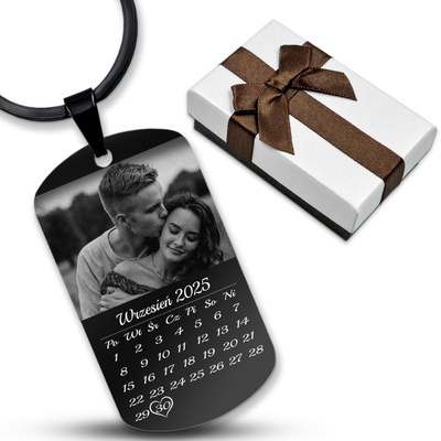 Brelok do Kluczy Kalendarz GRAWER Prezent na Dzień Chłopaka Mężczyzny B1