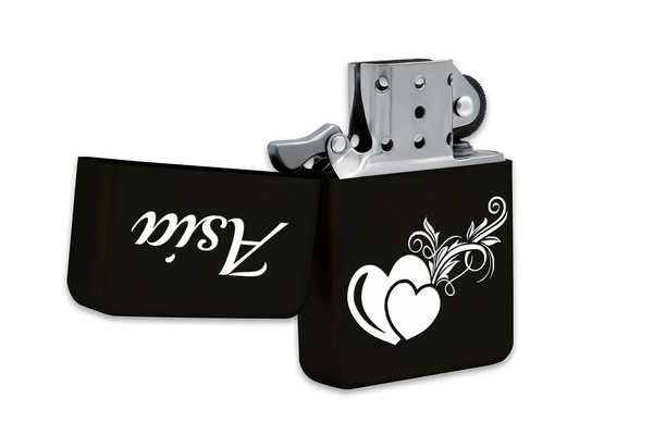 Zapalniczka Benzynowa z GRAWEREM + Zippo Prezent dla Chłopaka Męża Black