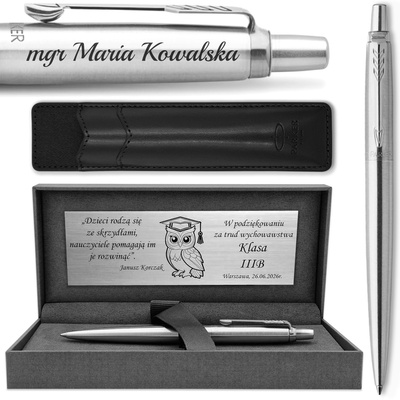 Długopis Parker Jotter CT z Etui Black GRAWER Prezent dla Wychowawcy