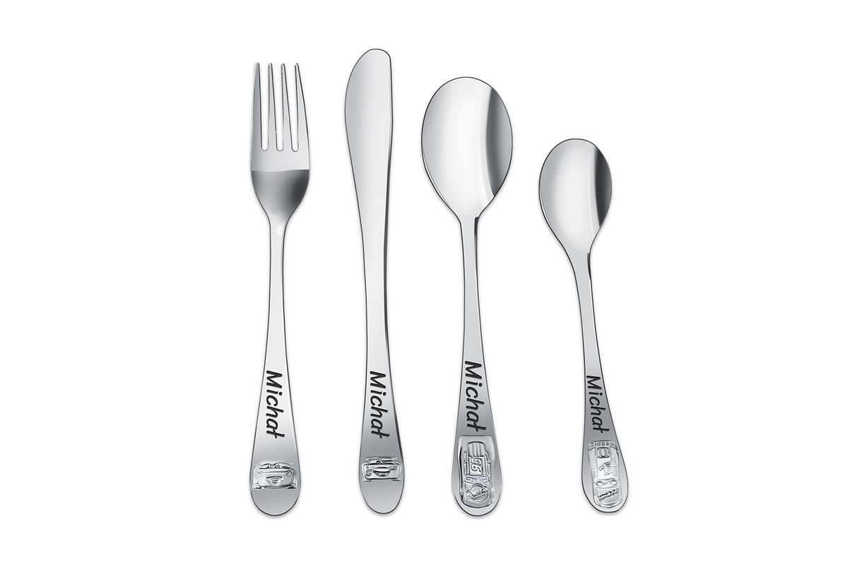 Sztućce dla Dzieci Disney AUTA Cars Prezent na Chrzest Roczek Urodzinki