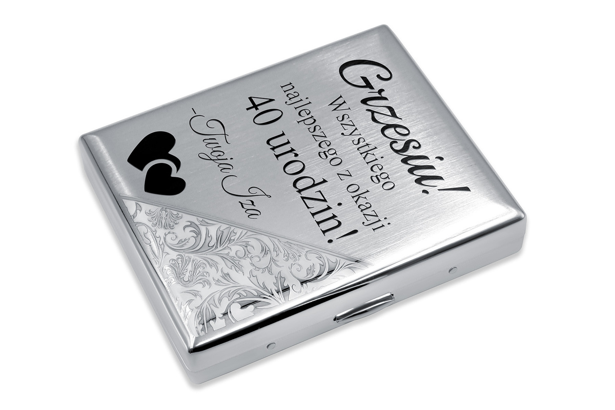 Papierośnica ze Stali z Grawerem PREMIUM – Elegancki Prezent na Święta PAR