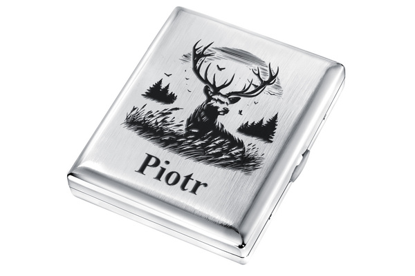 Stalowa Papierośnica Tasman z Grawerem – Prezent dla Taty Chłopaka RET