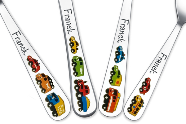 Sztućce dla Dzieci Tescoma Bambini AUTKA Grawer Prezent na Chrzest Roczek