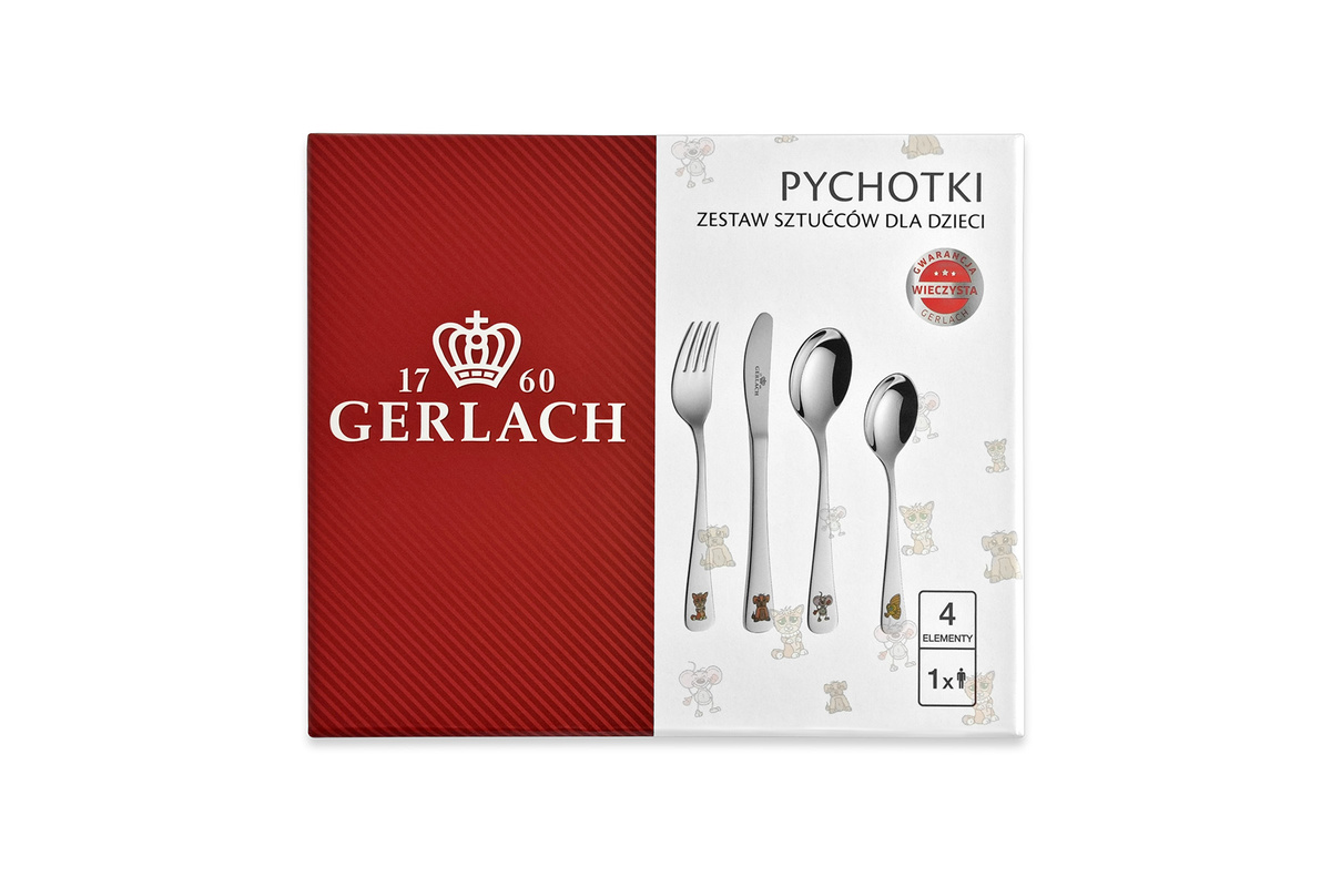 Prezent na Święta dla Dziecka Sztućce Gerlach Pychotki w Pudełku z GRAWEREM