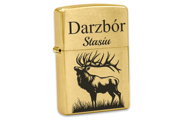 Zapalniczka Benzynowa Zippo Złota z GRAWEREM Prezent dla Chłopaka Męża Żony