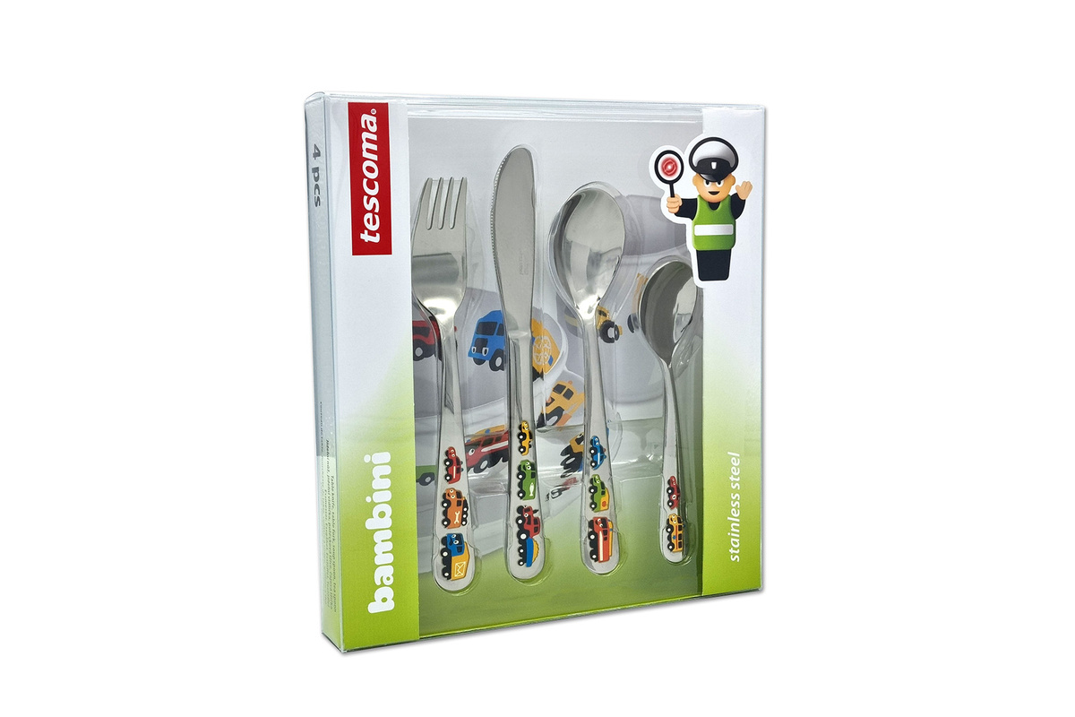 Sztućce dla Dzieci Tescoma Bambini AUTKA Grawer Prezent na Chrzest Roczek