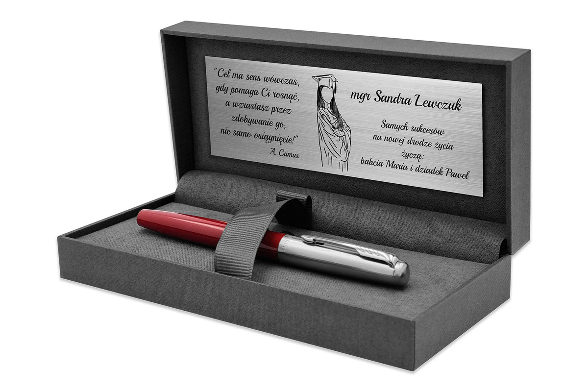 Pióro Wieczne Parker Jotter 60 Czerwone z ETUI Red Prezent Dowolny GRAWER