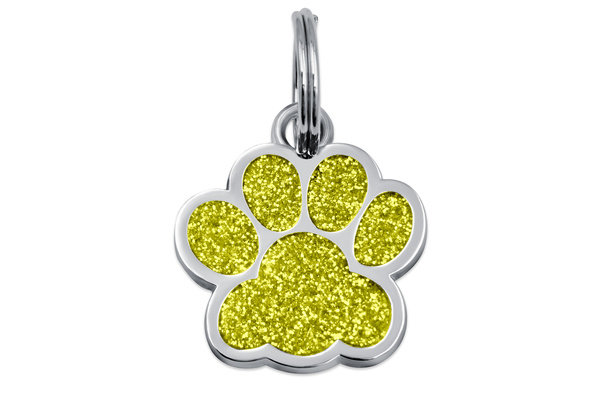 Adresówka Identyfikator dla Psa Kota Łapka Żółta METAL GRAWER Gratis