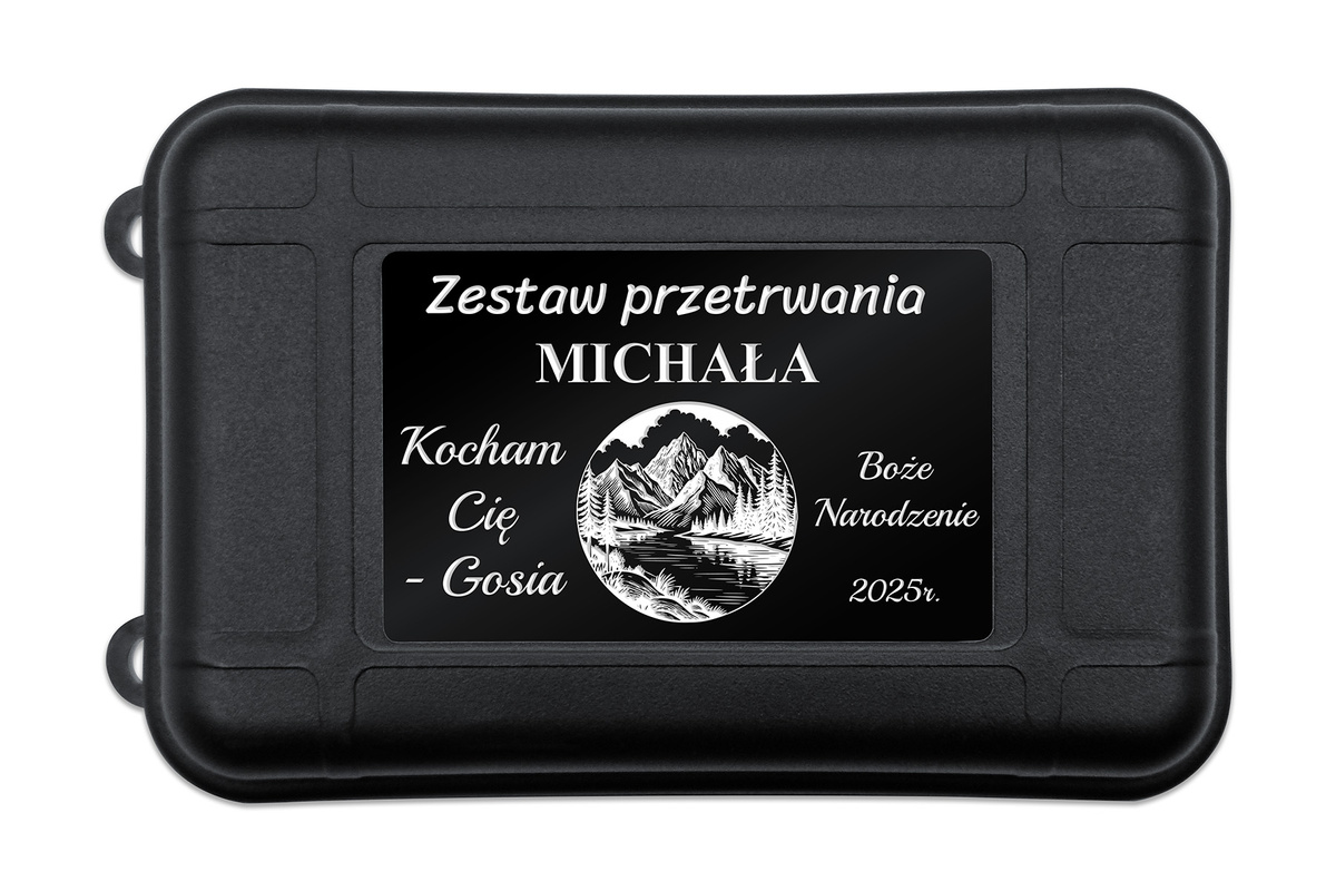 ZESTAW SURVIVALOWY NIEZBĘDNIK 12 Narzędzi Prezent na Święta z GRAWEREM
