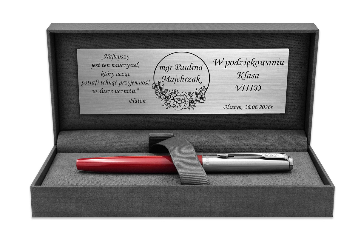 Pióro Wieczne Parker Jotter 60 Czerwone z ETUI i Grawerem GRATIS na Prezent