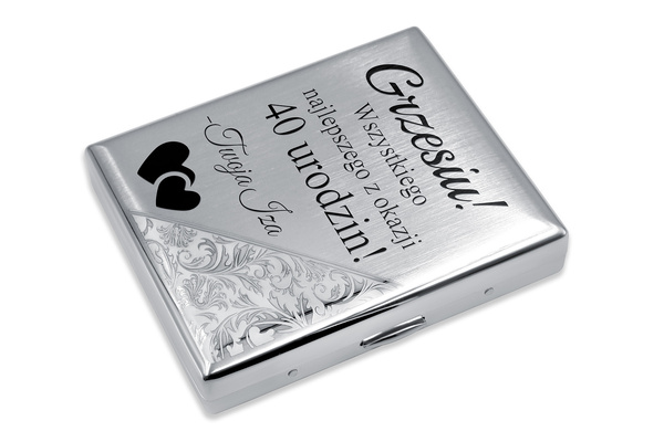Papierośnica ze Stali z Grawerem PREMIUM – Elegancki Prezent na Święta PAR