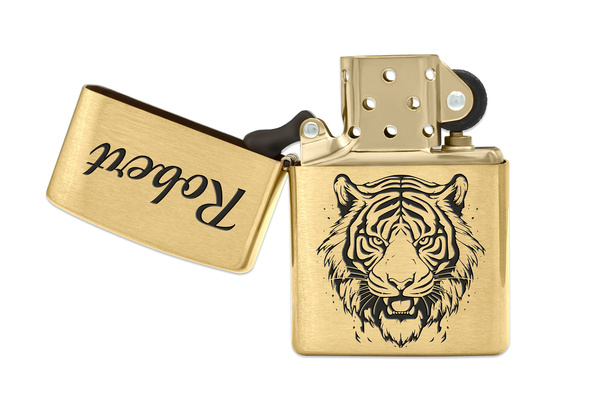 Zapalniczka Benzynowa Zippo Złota z GRAWEREM Prezent dla Chłopaka Męża Żony