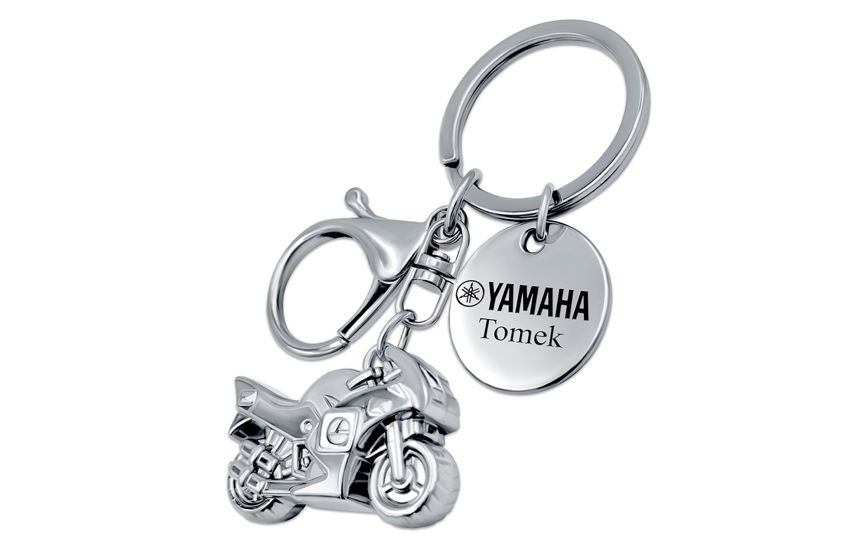 Brelok Motor Motocykl metalowy z GRAWEREM Prezent dla Faceta Chłopaka