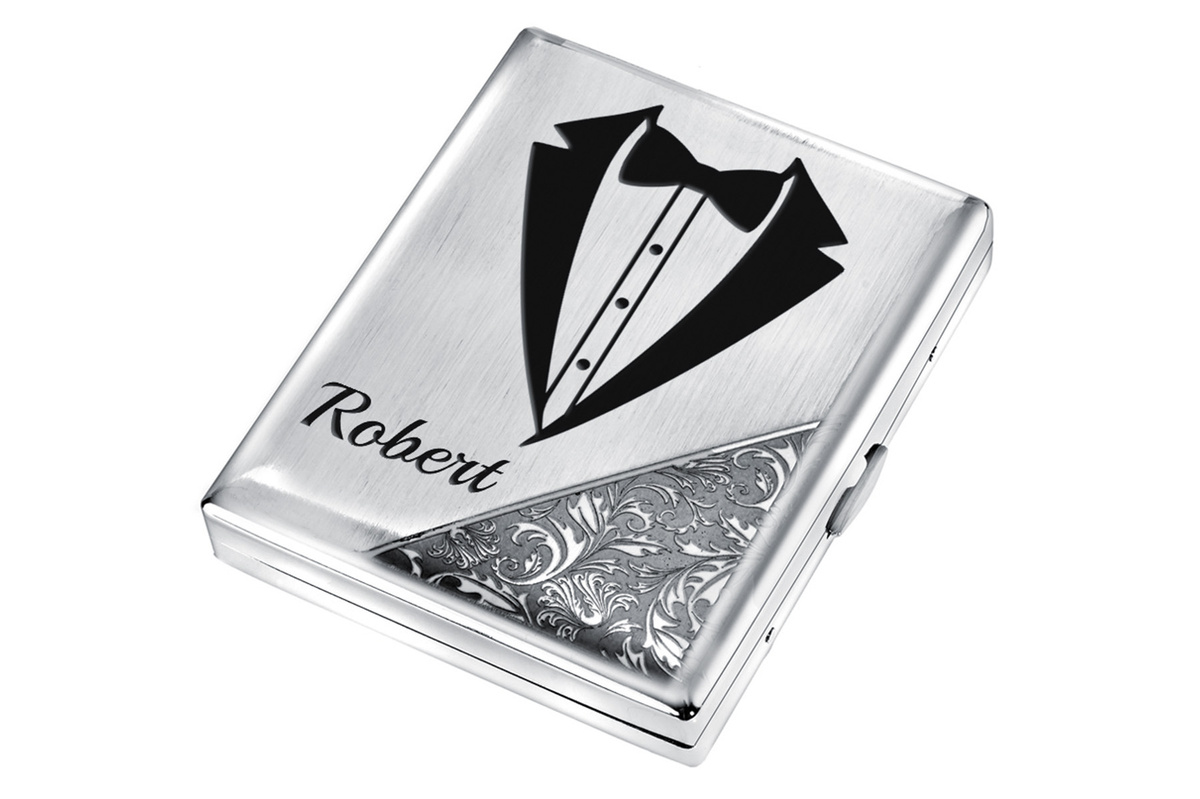 Papierośnica ze Stali z Grawerem PREMIUM – Elegancki Prezent na Święta PAR