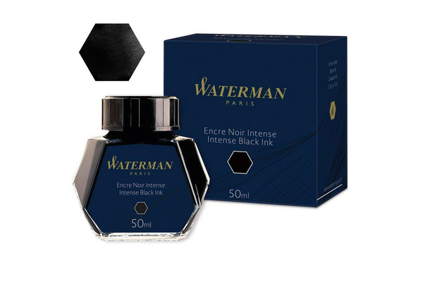 Atrament Butelkowy Waterman do Pióra Wiecznego CZARNY Intense Black