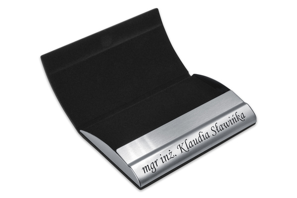 Wizytownik Skórzany z GRAWEREM Gratis Elegancki dla Biznesmena W4