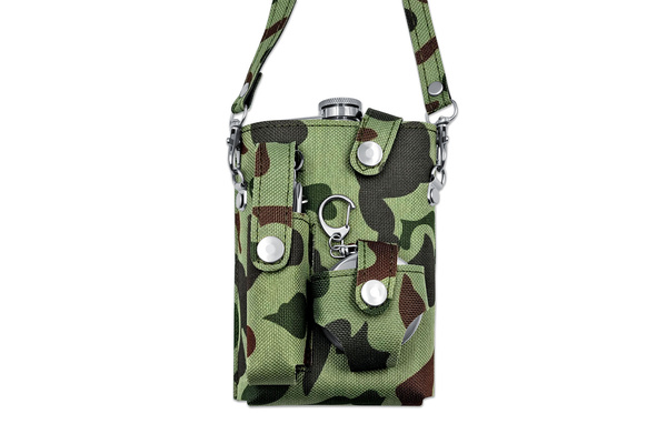 Zestaw Premium Piersiówka 270 ml Scyzoryk Etui + Kieliszek dla Żołnierza