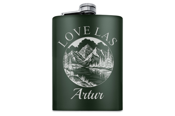 Piersiówka z GRAWEREM Stal Military GREEN 240ml GRAWER Prezent dla Taty