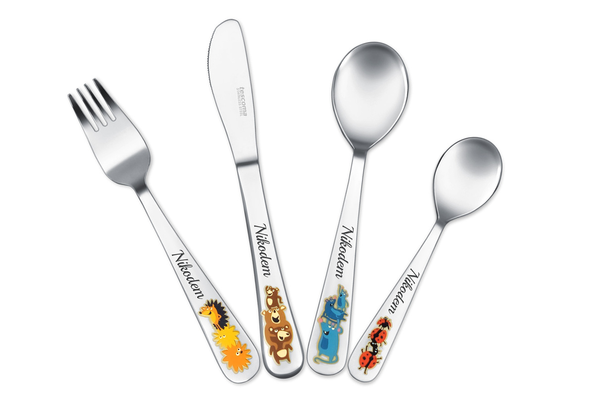 Sztućce dla Dzieci Tescoma Bambini ZWIERZĄTKA Grawer Prezent na Chrzest