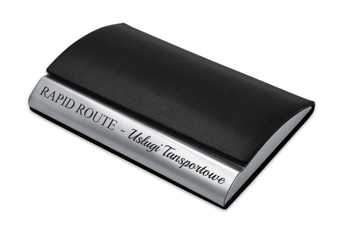 Wizytownik Skórzany z GRAWEREM Gratis Elegancki dla Biznesmena W4