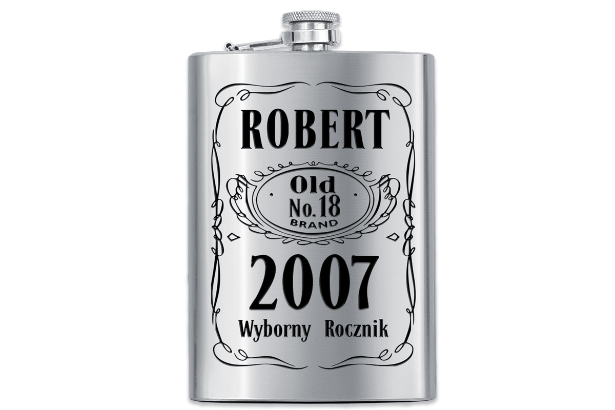 Piersiówka z GRAWEREM Stalowa 316L 240ml GRAWER Prezent dla Taty Męża