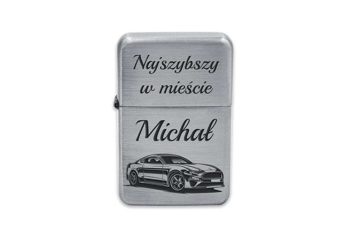 Zapalniczka Benzynowa z GRAWEREM + Zippo Prezent dla Chłopaka Męża Silver