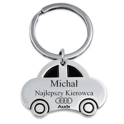 Brelok do Kluczy SAMOCHÓD z GRAWEREM Auto Prezent dla Faceta Chłopaka Taty