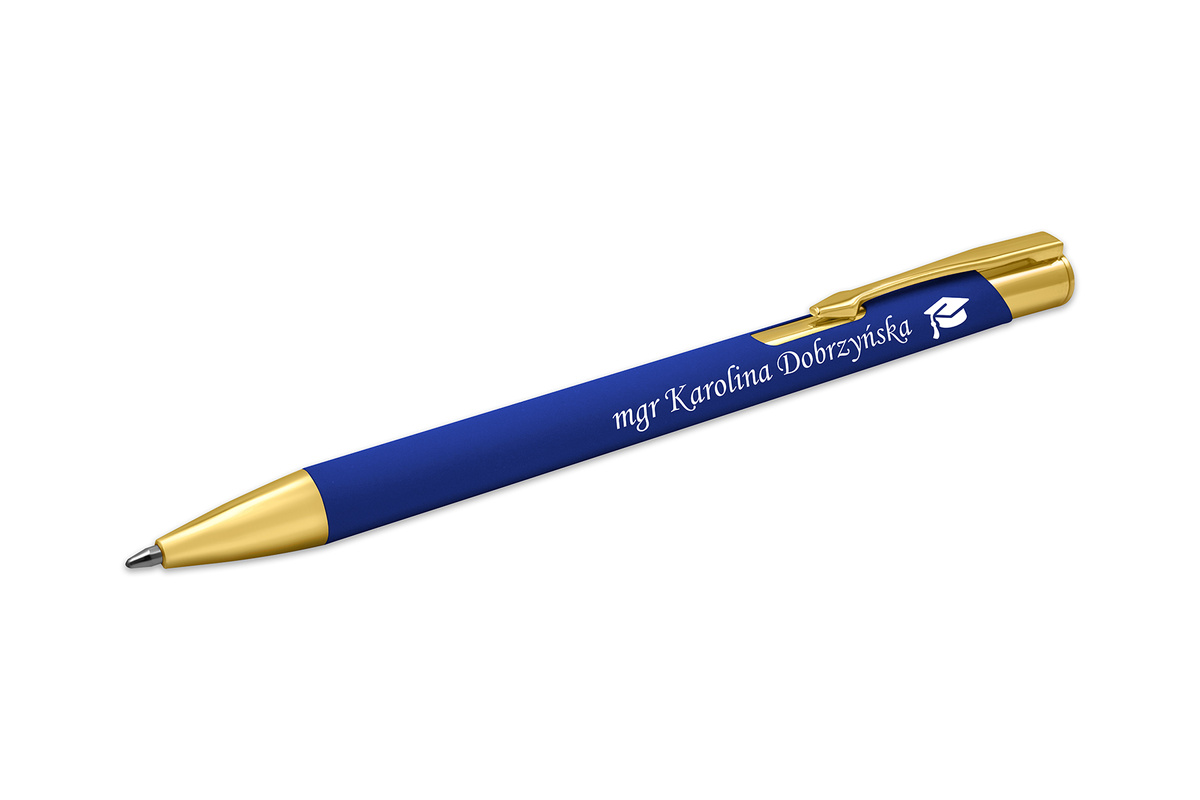 Długopis z GRAWEREM Granatowy Prezent dla Nauczyciela Ucznia Wychowawcy
