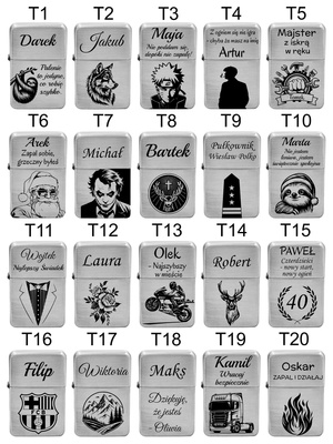 Zapalniczka Benzynowa z GRAWEREM + Pudełko Prezent dla Taty Męża Silver