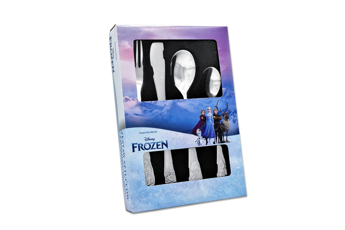 Sztućce dla Dzieci Komplet Kraina Lodu Disney GRAWER na Chrzest Roczek