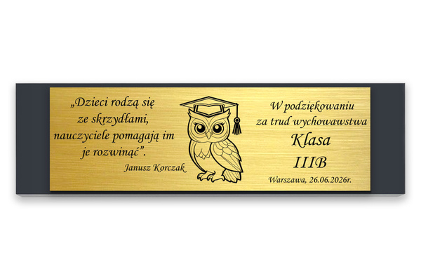 Długopis z GRAWEREM Czarny Prezent dla Nauczyciela Ucznia Wychowawcy