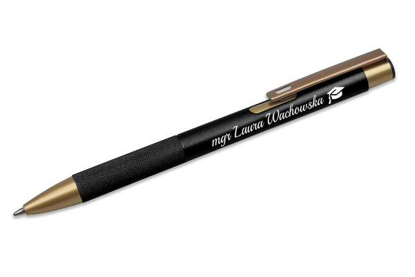 Długopis z GRAWEREM Czarny Elegancki Prezent dla Nauczyciela Wychowawcy
