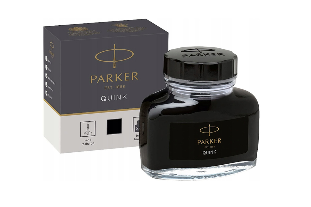 Atrament Butelkowy Parker do Pióra Wiecznego CZARNY