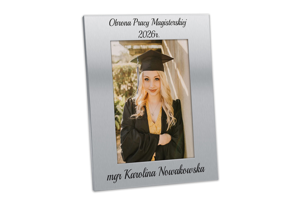 Ramka na Zdjęcia 10x15 Metalowa z Grawerem GRATIS na Prezent dla Mamy Taty