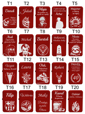 Zapalniczka Benzynowa z GRAWEREM + Pudełko Prezent na Święta RED