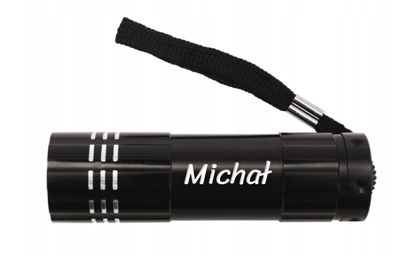 Prezent na Święta Brelok do Kluczy Czarny Scyzoryk Latarka z Grawerem BOX