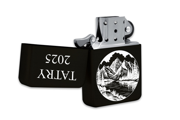 Zapalniczka Benzynowa z GRAWEREM + Zippo Prezent dla Chłopaka Męża Black