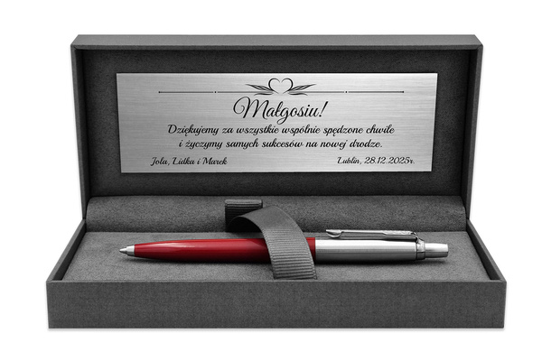 Długopis Parker Jotter 60 Czerwony z ETUI Red i GRAWEREM - Prezent dla Żony