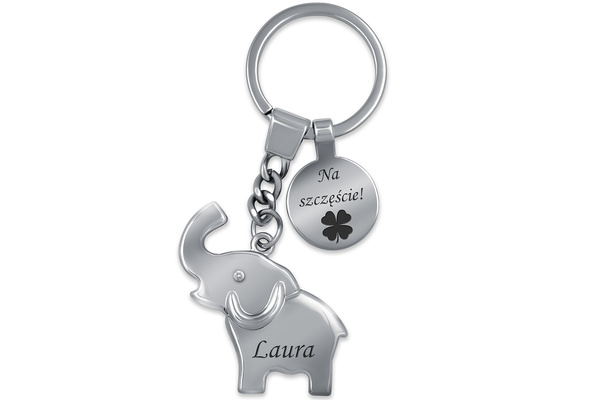 Brelok Słonik z Cyrkonią
