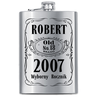 Piersiówka z GRAWEREM Stalowa 316L 240ml GRAWER Prezent dla Taty Męża