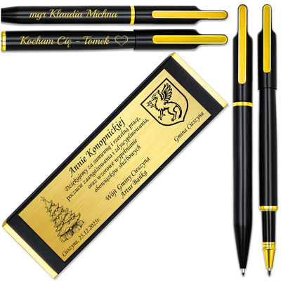 Długopis i Pióro Kulkowe z GRAWEREM Prezent dla Pracownika Nauczyciela Ucznia