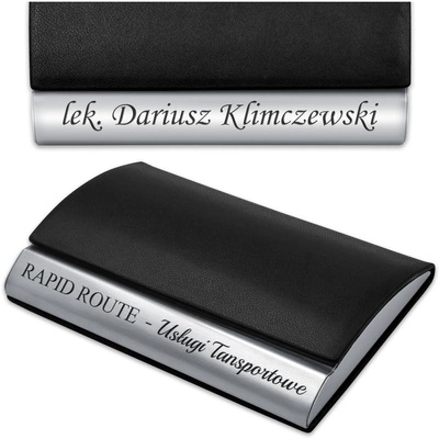 Wizytownik Skórzany z GRAWEREM Gratis Elegancki dla Biznesmena W4